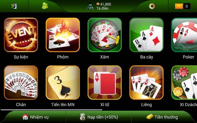 Top game bài hot nhất hiện nay